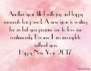 New Year Wishes for Lovers 2017